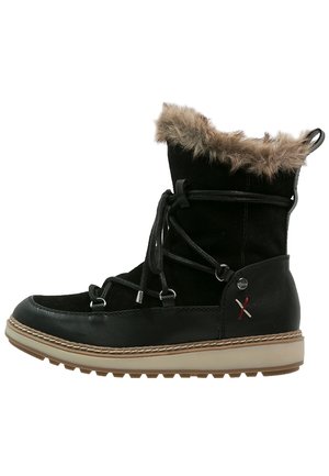 Schnürstiefelette - black