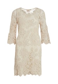VILA VIBRODIE O NECK SHORT DRESS - Pulóverruha - birch