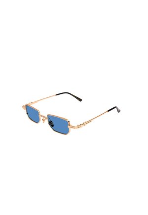 Sonnenbrille - gold light blue