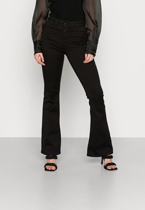 PIECES Dames PCPEGGY Flared HW Jeans DB NOOS BC jeansbroek, donkerblauw denim, XS