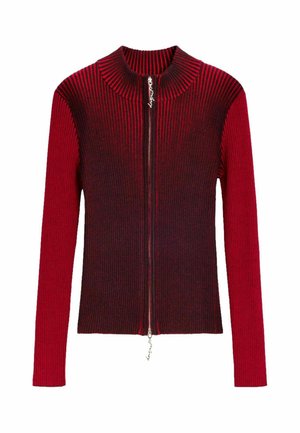 Desigual, FINE ZIP SWEATER - Strickjacke - red