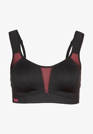 H.I.S SPORT BRA - Bustier - black/pink