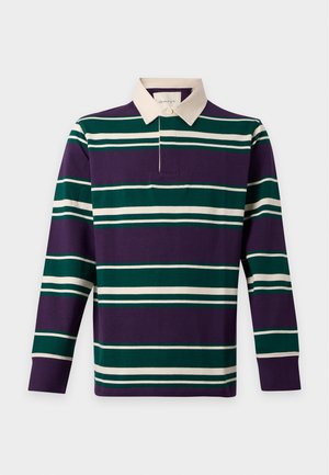 GANT, STRIPED HEAVY RUGGER - Poloshirts - muscadine grape