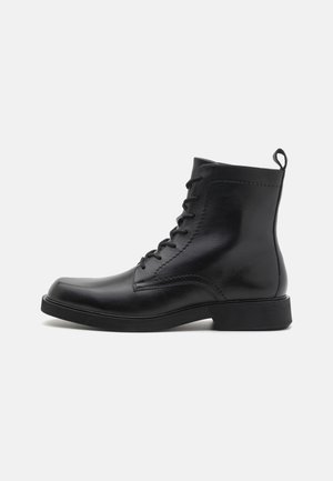 LEATHER - Lace-up ankle boots - black