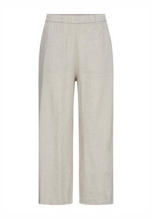 PULZ, PZLUCA WIDE LEG - Pantalon classique - sandshell melange