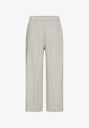 PULZ, PZLUCA WIDE LEG - Pantalon classique - sandshell melange