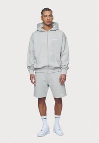 Pegador LOGO OVERSIZED JACKET - Cipzáras pulóver - washed pearl grey