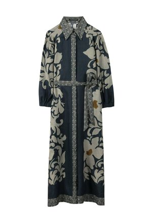 Luisa Cerano, LUISA CERANO RAMIE-KLEID MIT FLOWER-PRINT - Blusenkleid - tinted blue   multi