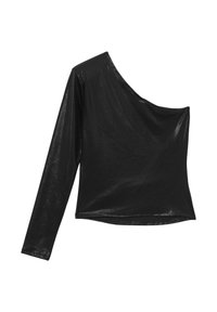 Calliope LAMINÉ À UNE ÉPAULE - Maglietta a manica lunga - noir