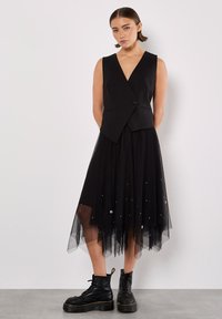 Apricot PEARL EMBELLISHED MIDI  - Jupe plissée - black