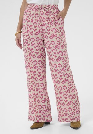 CRBELLIS - Nohavice - sepia pink leopard