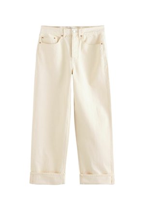 Next, TALL FIT - N. PREMIUM BOYFRIEND TURN UP SELVEDGE JEANS . - Blugi loose fit - ecru