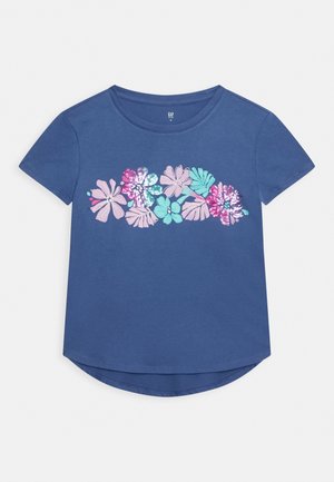 TEE GIRL - Print T-shirt - chrome blue
