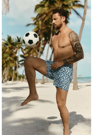 IUMAN Intimissimi, DROPS PRINT WITH BOTTLE OPENER - Shorts da mare - blue
