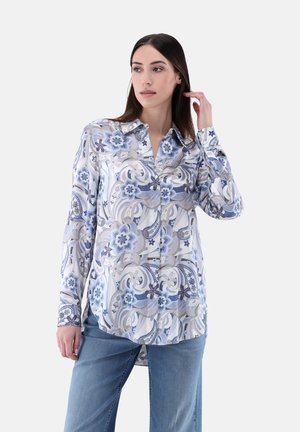 van Laack Button-down blouse - grey white blue