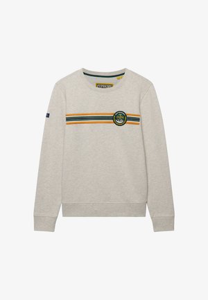 Superdry & Co, SUPERDRY OUTDOOR STRIPE LOGO RELAXED SWEATSHIRT.. - Felpa - oatmeal beige marl