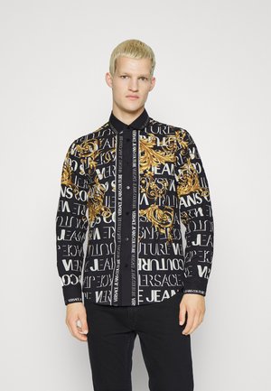 Versace Jeans Couture PANEL LOGO BAROQUE - Chemise - black