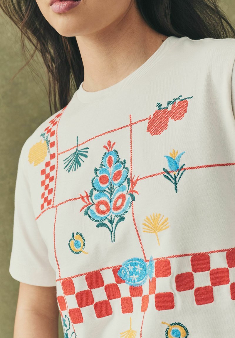 👧 Haut à Nouer NEXT Fille - Brodé Abeille - Taille 10 Ans - Occasion Très Bon État