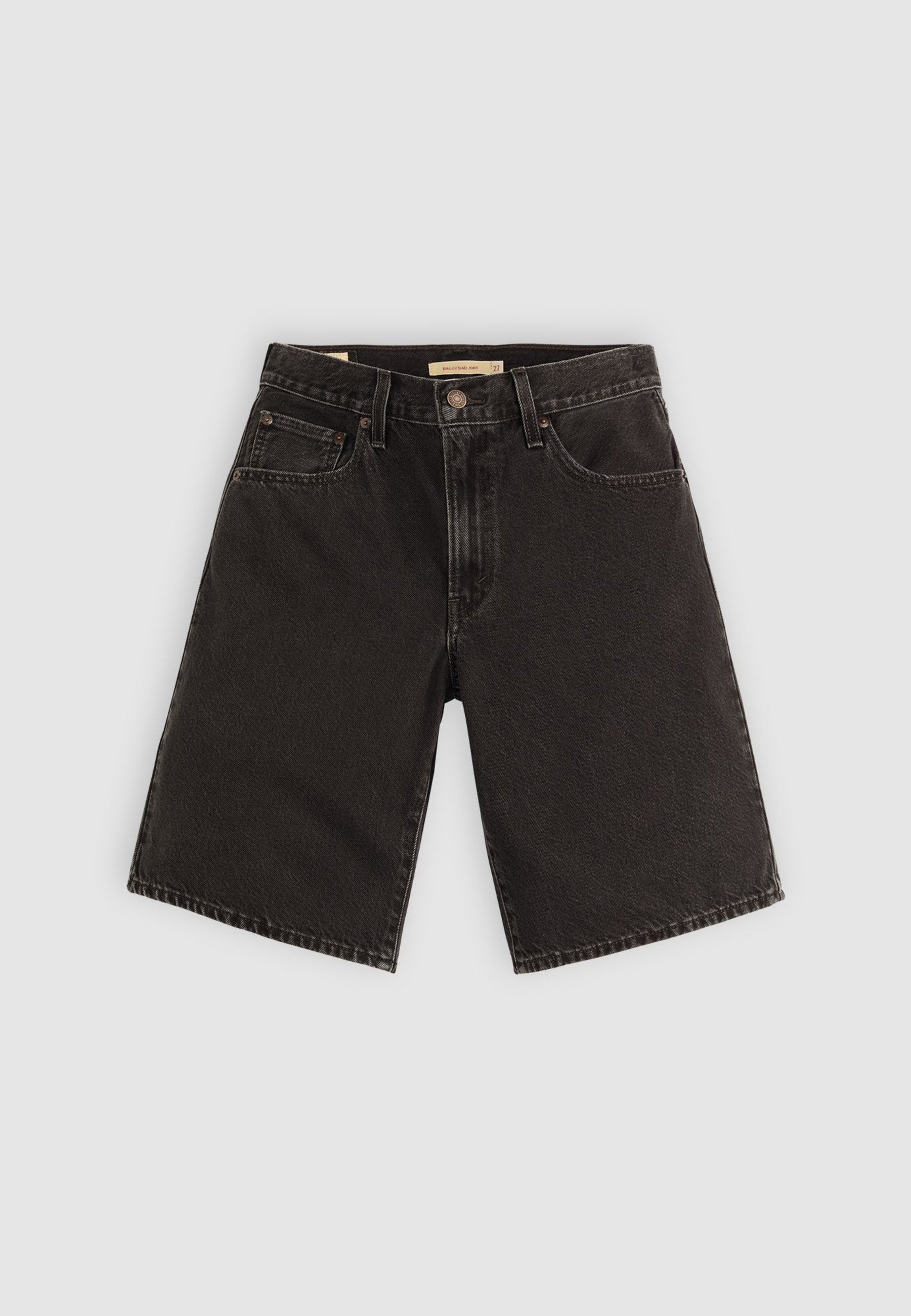Levi's® BAGGY DAD JORT - Denim shorts - open mind/black denim