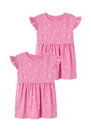 2ER PACK RUNDHALS - Jersey dress - rosa