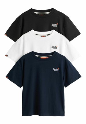 REGULAR FIT - 3 PACK   - Paprasti marškinėliai - black white