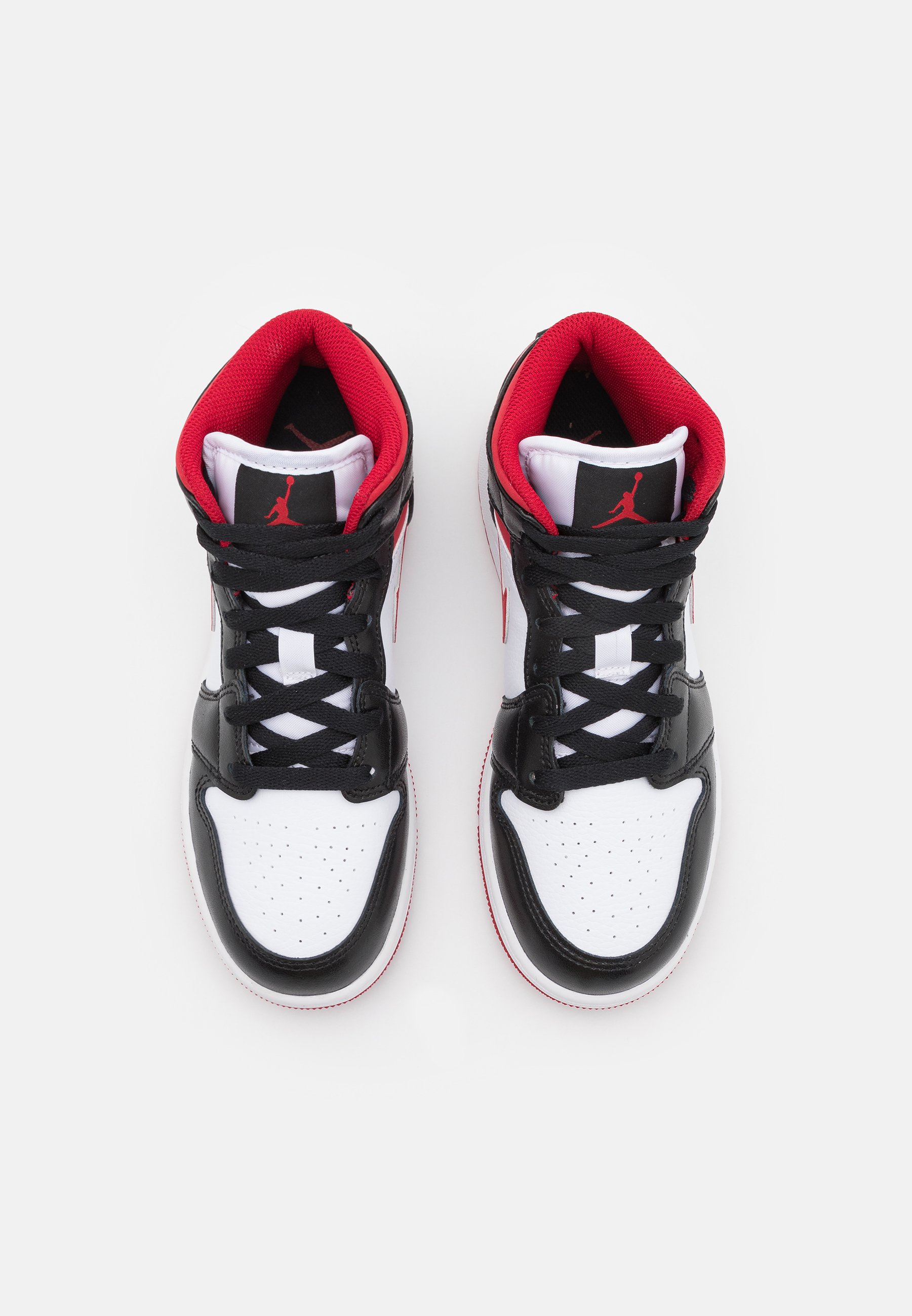 Jordan AIR JORDAN 1 MID BG V2 - Zapatillas de baloncesto - white/gym  red-black/blanco - Zalando.es