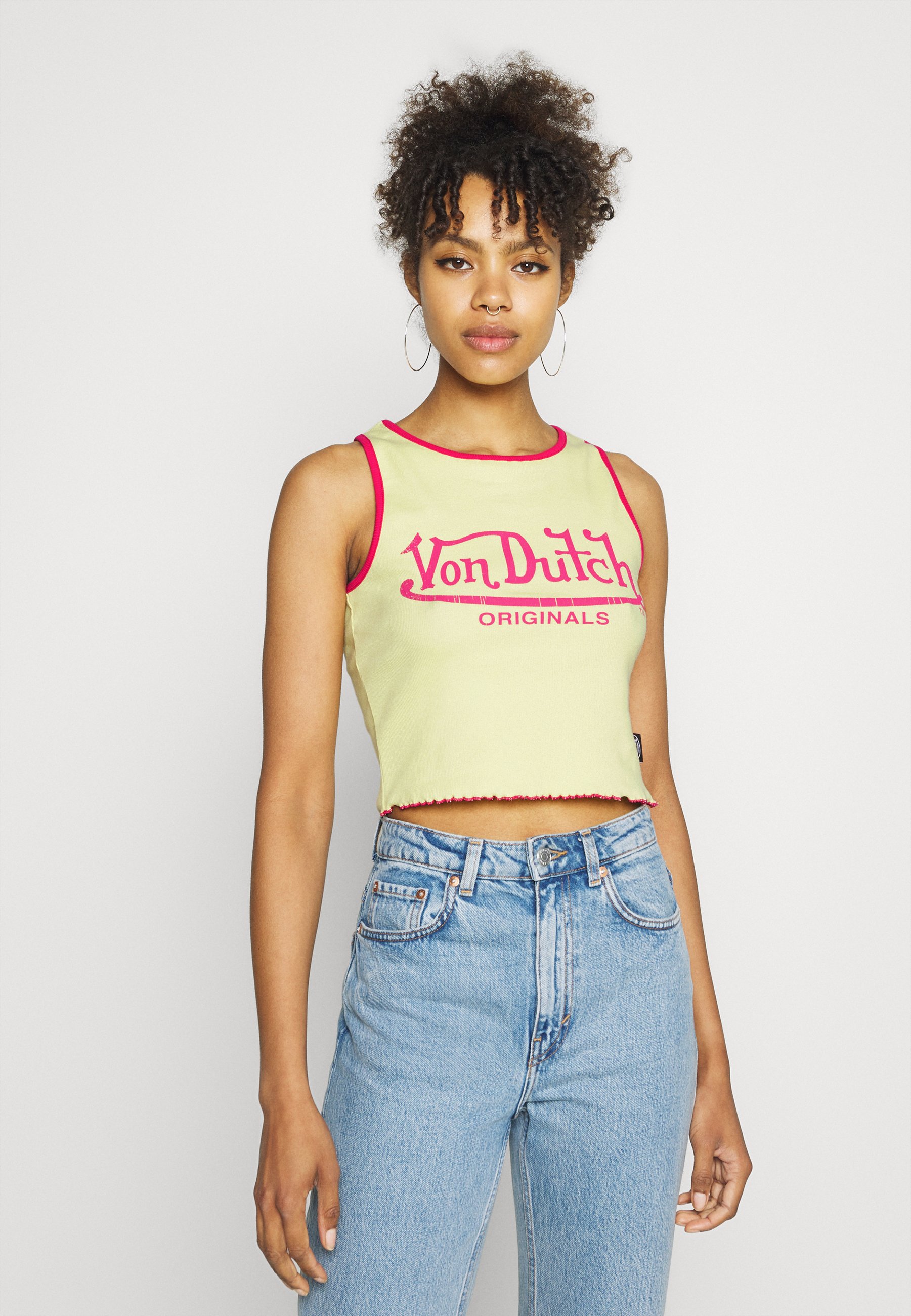 Von Dutch ASHLEY RACER CROPPED - Top - yellow/Geel - Zalando.nl