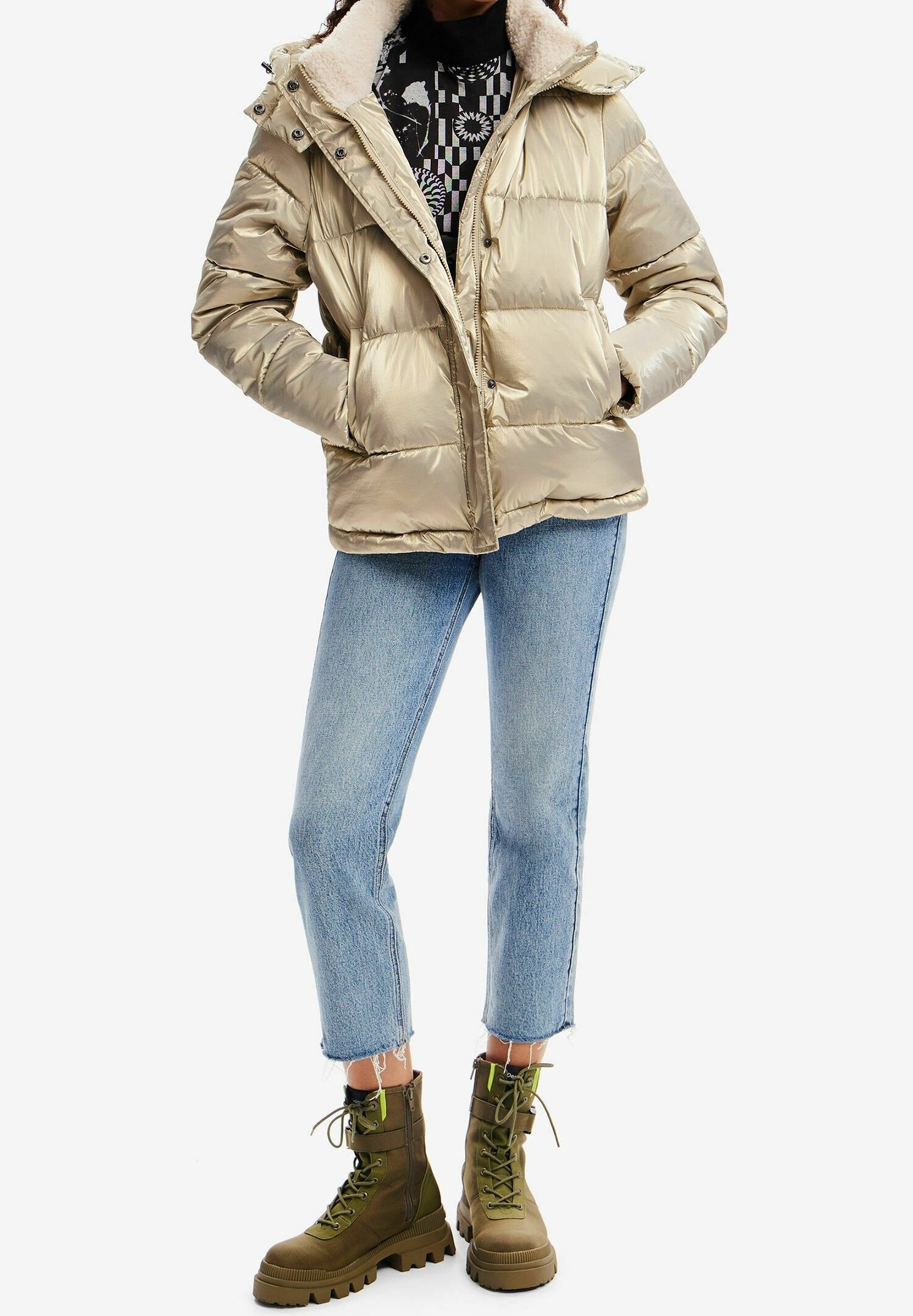 Desigual Winter jacket - gold-coloured - (Pre-owned) - Zalando