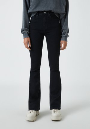 Jeans bootcut - mottled black