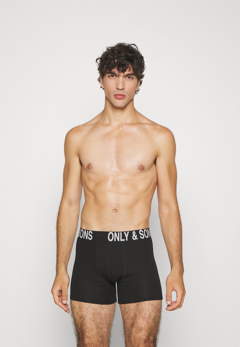 Only & Sons ONSFITZ BOLD LOGO TRUNK 3 PACK - Calzoncillos - black