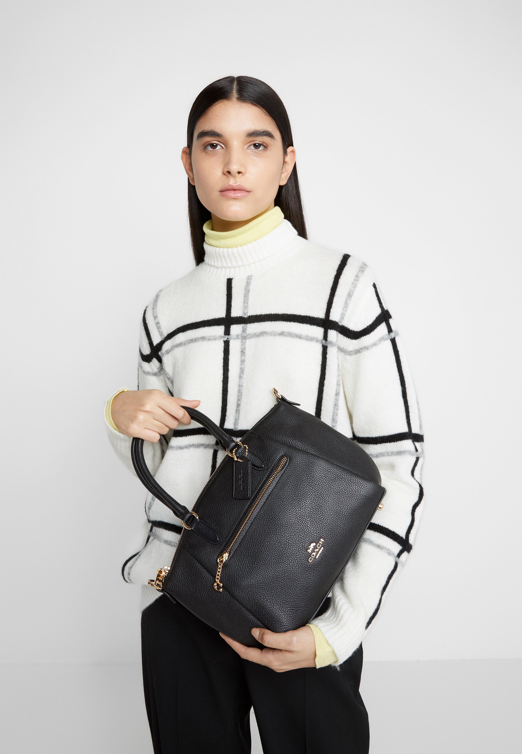 black coach satchel purse