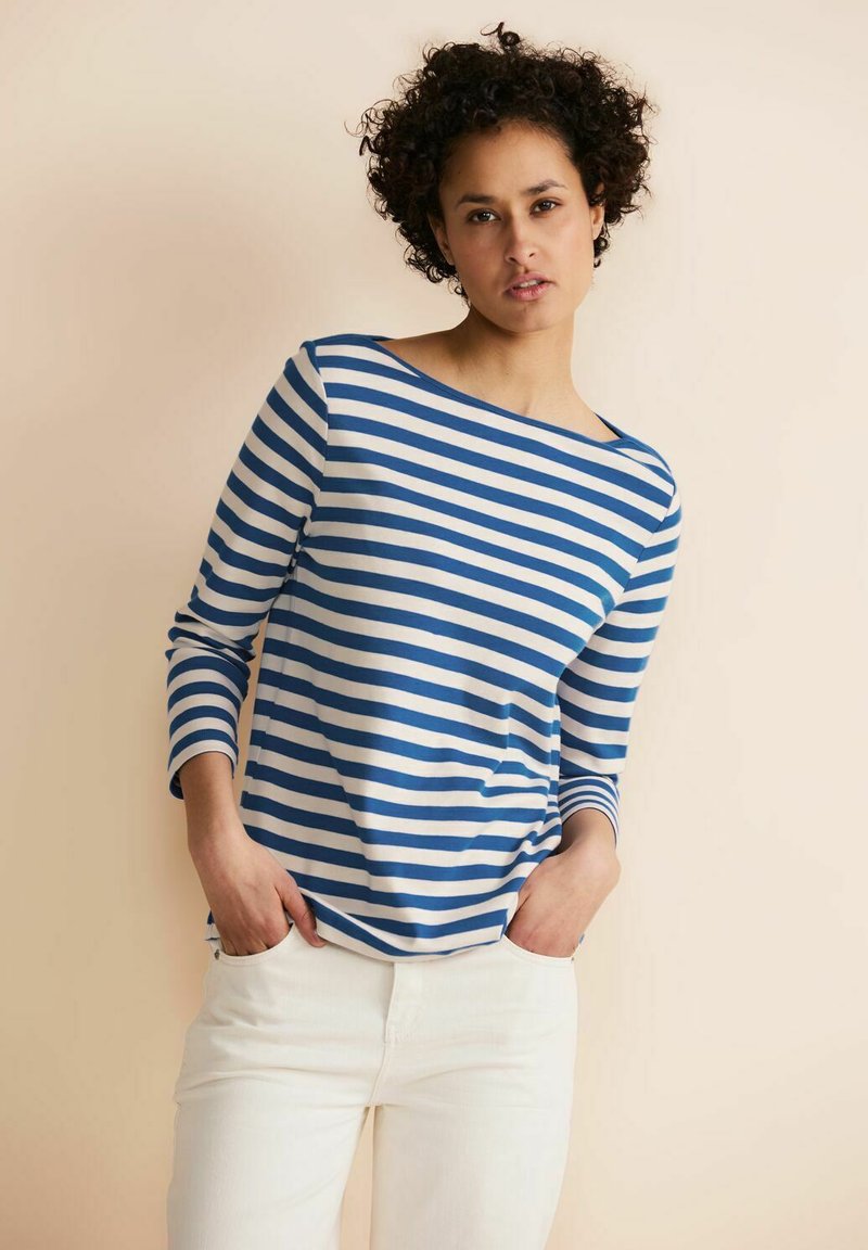 Maglia Manica Lunga Donna Street One – Girocollo Basic In Cotone Modal, Sciancrata, Versatile Per Ufficio O Tempo Libero