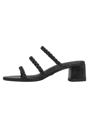 Heeled mules - black