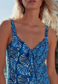 Next TIE FRONT SUMMER - REGULAR FIT - Robe de jour - blue white