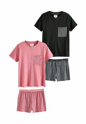 SHORT SLEEVE SETS 2 PACK   REGULAR FIT - Komplet pižame - black pink stripe