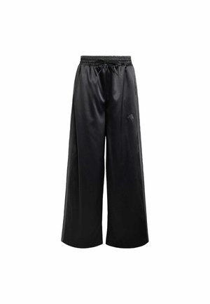 adidas Sportswear, SATIN WIDE LEG PANT - Tracksuit bottoms - black   grey six