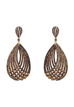 VORTEX TEARDROP CHOCOLATE CZ - Earrings - brown