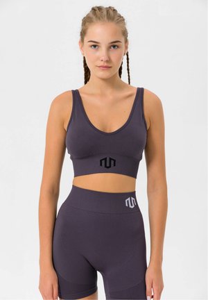 NAIKAN SEAMLESS - Light support sports bra - dunkelgrau