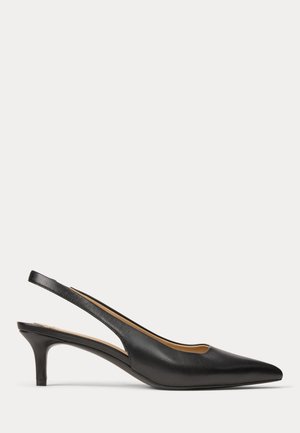 Lauren Ralph Lauren, LOLAH II LEATHER SLINGBACK PUMP - Klasické lodičky - black