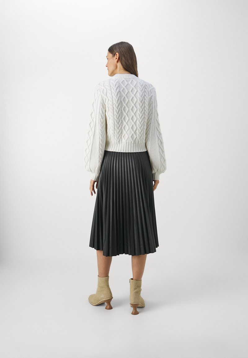 Jupe Plissée Proenza Schouler Noir Métallisé - Taille 34/36, Occasion Très Bon état