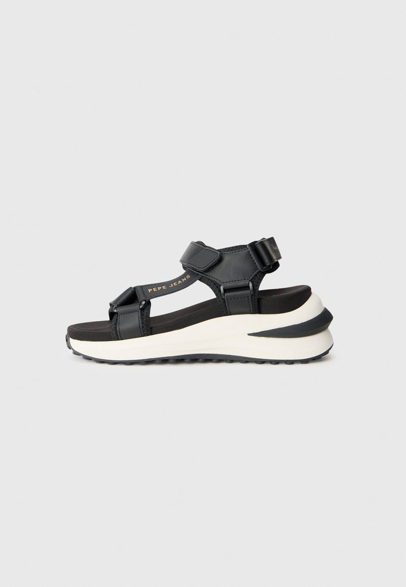 Pepe Jeans Sandalen met sleehak zwart
