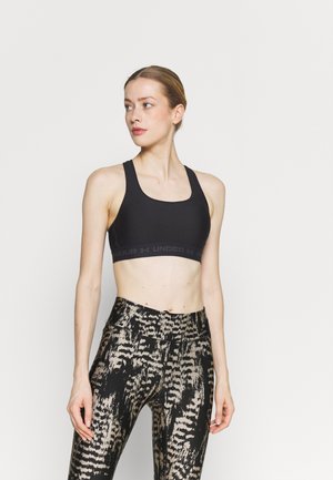 CROSSBACK MID - Medium support sports bra - black/jet gray
