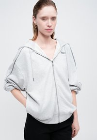 Puma OVERSIZED FULL ZIP HOODIE - Majica s kapuljačom i patentnim zatvaračem - flat light gray heather