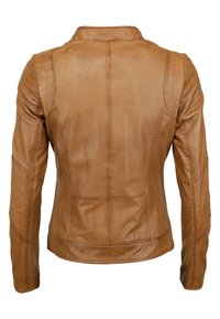 Mustang MIT STEHKRAGEN - Veste en cuir - cognac