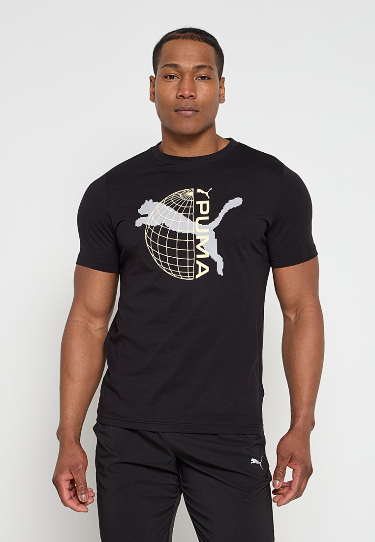Puma T-shirt print zwart