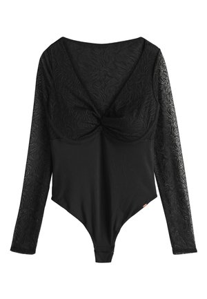 Lipsy LONG SLEEVE PADDED - Body / Bodystocking - black