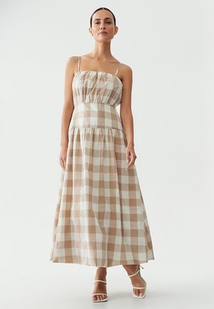 FIGARO - Maksi suknelė - natural gingham