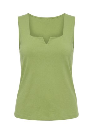 Ulla Popken, TOP, CARRÉ-AUSSCHNITT, ÄRMELLOS - Top - grass green