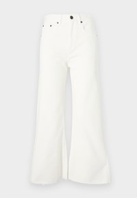 WIDE LEG CROPPED JEAN - Blugi loose fit - washed white