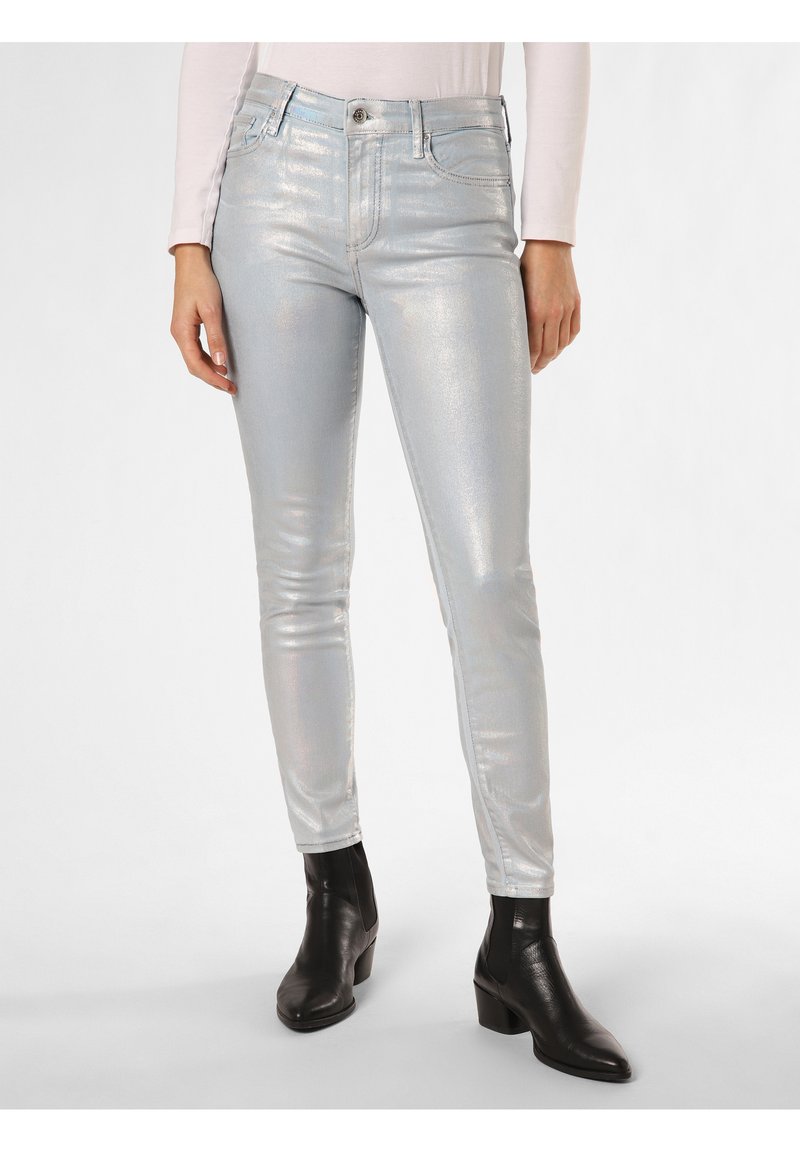 Armani Exchange Jeans Skinny Fit zilverkleurig